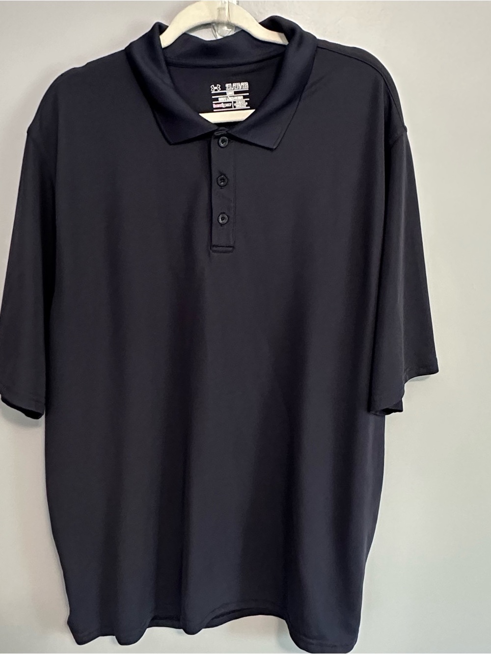 Under Armour Men’s XXL Navy Blue Performance Polo Shirt HeatGear Loose Golf